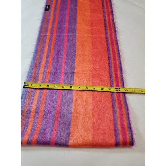 POKOLOKO Alpaca Scarf infinity Colorful Soft Fuzzy Pink Orange Ecuador - Picture 4 of 8